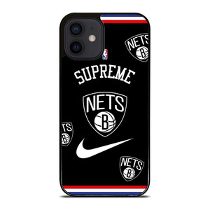 BROOKLYN NETS NBA X SUPREME NIKE iPhone 12 Mini Case Cover BROOKLYN NETS NBA X SUPREME NIKE iPhone 12 Mini Case Cover