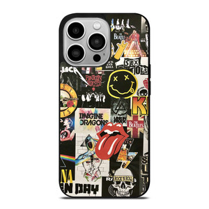 ROCK AND ROLL BAND COLLAGE iPhone 14 Pro Case Cover