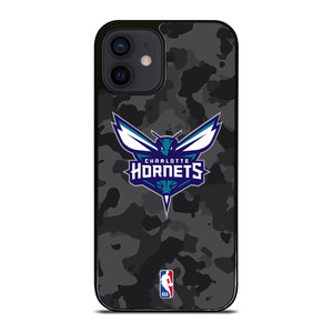 CHARLOTTE HORNETS BLACK CAMO iPhone 12 Mini Case Cover