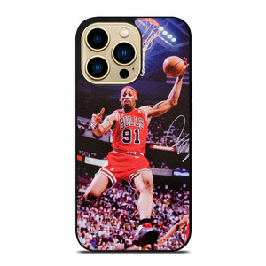 DENNIS RODMAN CHICAGO BULLS NBA iPhone 14 Pro Max Case Cover