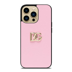 DOLCE AND GABBANA PINK LOGO iPhone 14 Pro Max Case Cover
