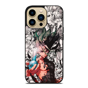 DR STONE ANIME BLACK WHITE iPhone 14 Pro Max Case Cover