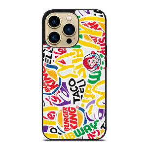 FAST FOOD BRAND STICKER BOMB iPhone 14 Pro Max Case Cover