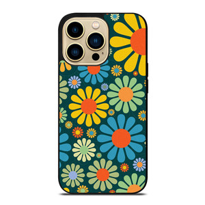 HIPPIE FLOWER PATTERN iPhone 14 Pro Max Case Cover