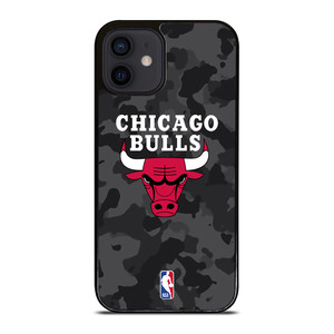 CHICAGO BULLS BLACK CAMO iPhone 12 Mini Case Cover