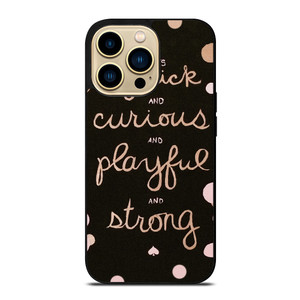 KATE SPADE NEW YORK QUOTES POLKADOT iPhone 14 Pro Max Case Cover