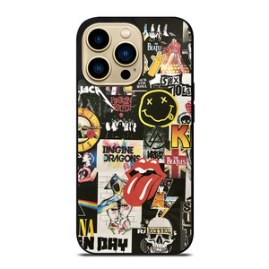 ROCK AND ROLL BAND COLLAGE iPhone 14 Pro Max Case Cover