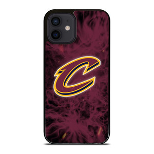 CLEVELAND CAVALIERS BASKETBALL NBA FIRE iPhone 12 Mini Case Cover CLEVELAND CAVALIERS BASKETBALL NBA FIRE iPhone 12 Mini Case Cover