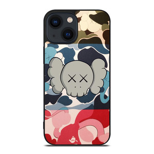 BAPE CAMO KAWS iPhone 14 Plus Case Cover