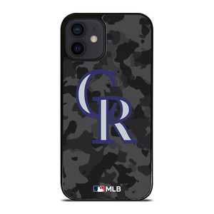 COLORADO ROCKIES BASEBALL BLACK CAMO iPhone 12 Mini Case Cover COLORADO ROCKIES BASEBALL BLACK CAMO iPhone 12 Mini Case Cover