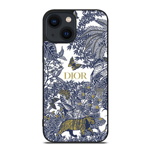 DIOR FLORAL BLUE iPhone 14 Plus Case Cover