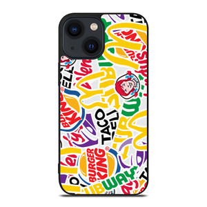 FAST FOOD BRAND STICKER BOMB iPhone 14 Plus Case Cover
