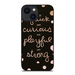 KATE SPADE NEW YORK QUOTES POLKADOT iPhone 14 Plus Case Cover
