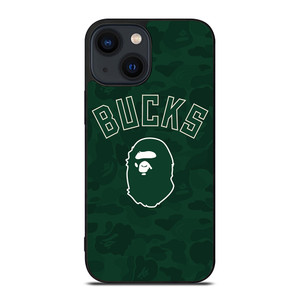 MILWAUKEE BUCKS X BAPE CAMO iPhone 14 Plus Case Cover MILWAUKEE BUCKS X BAPE CAMO iPhone 14 Plus Case Cover