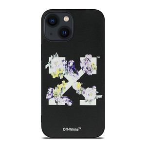 OFF WHITE FLORAL LOGO iPhone 14 Plus Case Cover