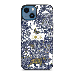DIOR FLORAL BLUE iPhone 14 Case Cover