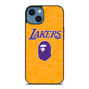 LOS ANGELES LAKERS X BAPE CAMO iPhone 14 Case Cover