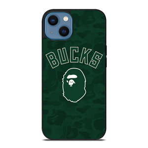 MILWAUKEE BUCKS X BAPE CAMO iPhone 14 Case Cover MILWAUKEE BUCKS X BAPE CAMO iPhone 14 Case Cover
