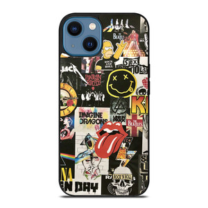 ROCK AND ROLL BAND COLLAGE iPhone 14 Case Cover