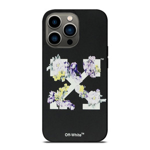 OFF WHITE FLORAL LOGO iPhone 13 Pro Case Cover