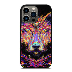 WOLF TRIPPY ART iPhone 13 Pro Case Cover