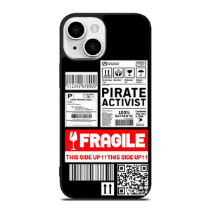 FRAGILE STAMP BARCODE LABELS iPhone 13 Mini Case Cover