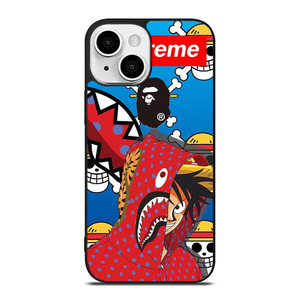 LUFFY ONE PIECE SUPREME BAPE iPhone 13 Mini Case Cover LUFFY ONE PIECE SUPREME BAPE iPhone 13 Mini Case Cover