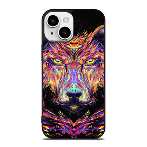 WOLF TRIPPY ART iPhone 13 Mini Case Cover