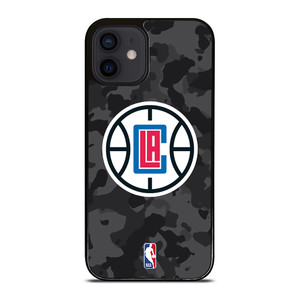 LOS ANGELES CLIPPERS BLACK CAMO iPhone 12 Mini Case Cover LOS ANGELES CLIPPERS BLACK CAMO iPhone 12 Mini Case Cover