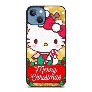 HELLO KITTY MERRY CHRISTMAS GOLD iPhone 13 Case Cover