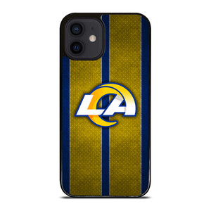 LOS ANGELES RAMS NFL METAL STRIPE iPhone 12 Mini Case Cover LOS ANGELES RAMS NFL METAL STRIPE iPhone 12 Mini Case Cover