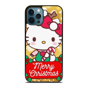 HELLO KITTY MERRY CHRISTMAS GOLD iPhone 12 Pro Max Case Cover