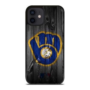 MILWAUKEE BREWERS MLB BASEBALL WOODEN LOGO iPhone 12 Mini Case Cover MILWAUKEE BREWERS MLB BASEBALL WOODEN LOGO iPhone 12 Mini Case Cover