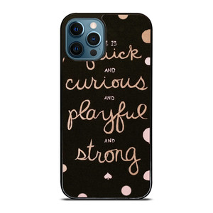 KATE SPADE NEW YORK QUOTES POLKADOT iPhone 12 Pro Max Case Cover