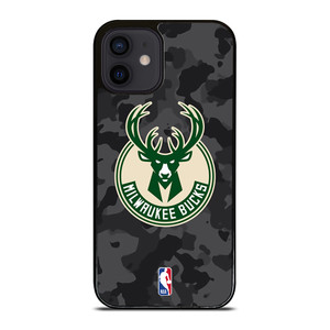 MILWAUKEE BUCKS BLACK CAMO iPhone 12 Mini Case Cover