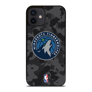 MINNESOTA TIMBERWOLVES BLACK CAMO iPhone 12 Mini Case Cover