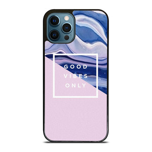 TUMBLR GOOD VIBES ONLY PINK MARBLE iPhone 12 Pro Max Case Cover