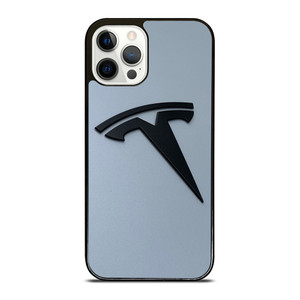BLACK TESLA CAR LOGO iPhone 12 Pro Case Cover