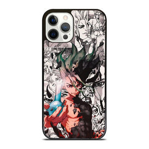 DR STONE ANIME BLACK WHITE iPhone 12 Pro Case Cover