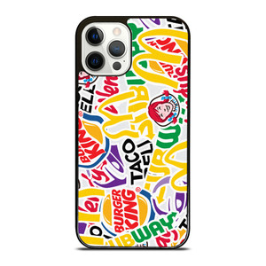 FAST FOOD BRAND STICKER BOMB iPhone 12 Pro Case Cover