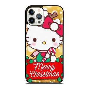 HELLO KITTY MERRY CHRISTMAS GOLD iPhone 12 Pro Case Cover