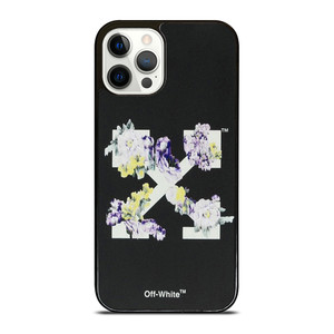 OFF WHITE FLORAL LOGO iPhone 12 Pro Case Cover
