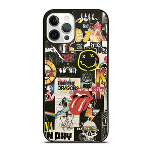 ROCK AND ROLL BAND COLLAGE iPhone 12 Pro Case Cover