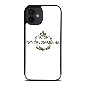 DOLCE AND GABBANA WHITE LOGO iPhone 12 Mini Case Cover