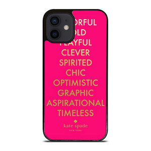 KATE SPADE NEW YORK QUOTES PINK iPhone 12 Mini Case Cover