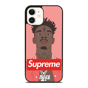 21 SAVAGE PINK SUPREME iPhone 12 Case Cover