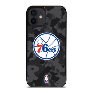 PHILADELPHIA 76ERS BLACK CAMO iPhone 12 Mini Case Cover