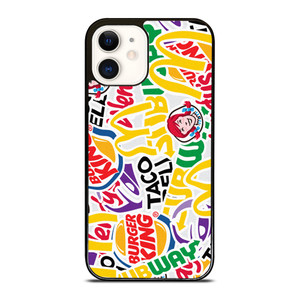 FAST FOOD BRAND STICKER BOMB iPhone 12 Case Cover