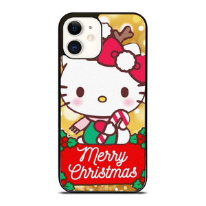 HELLO KITTY MERRY CHRISTMAS GOLD iPhone 12 Case Cover
