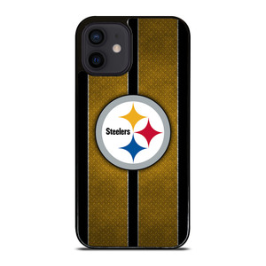 PITTSBURGH STEELERS NFL METAL STRIPE iPhone 12 Mini Case Cover